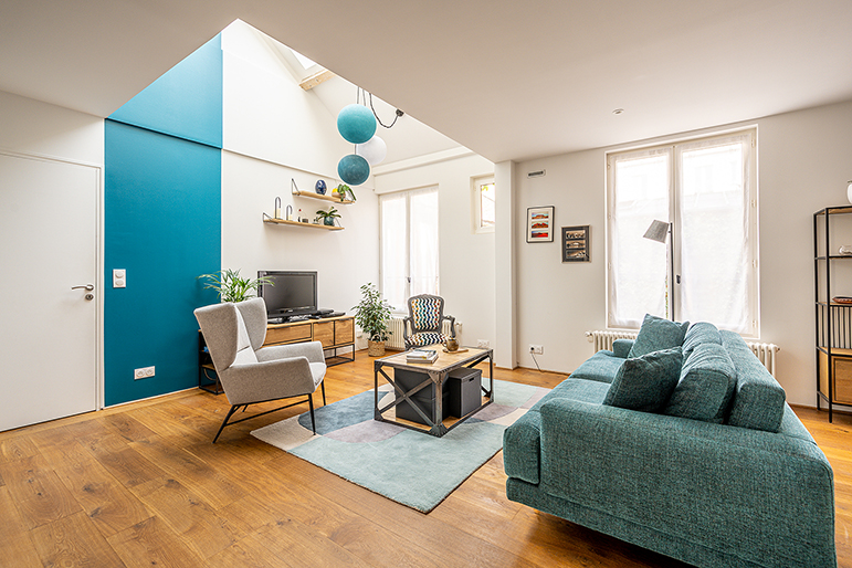 Architecte d'intérieur et décoration - Essonne - Décoration Loft Paris - Bleu Sarah Lavoine